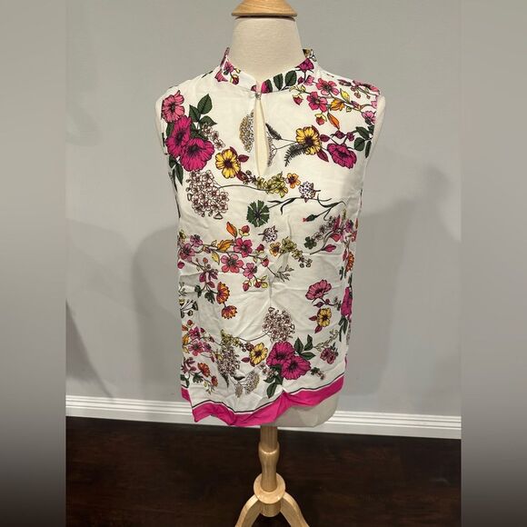 Elie Tahari Tops - Elie Tahari Wylie Floral Sleeveless Blouse Top Size Women's Medium